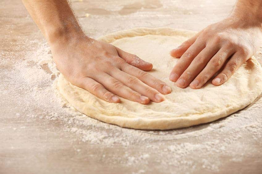 Third Step for Shaping Pizza Dough