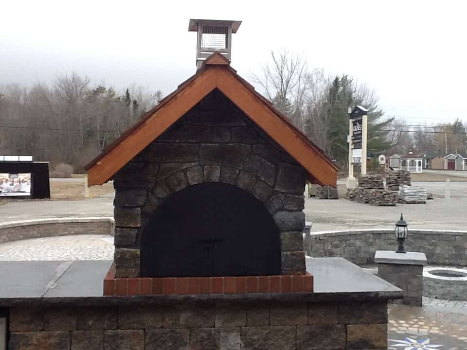 pizza oven gabled roof