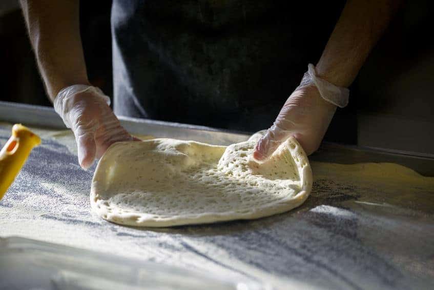 adjusting docked dough