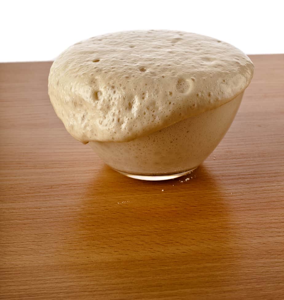 Over proofed pizza dough