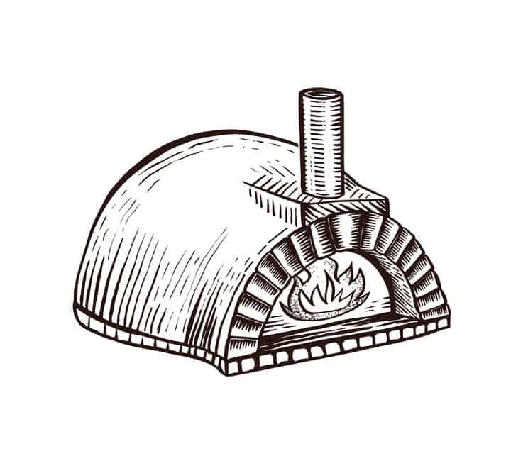 pizza oven illustration