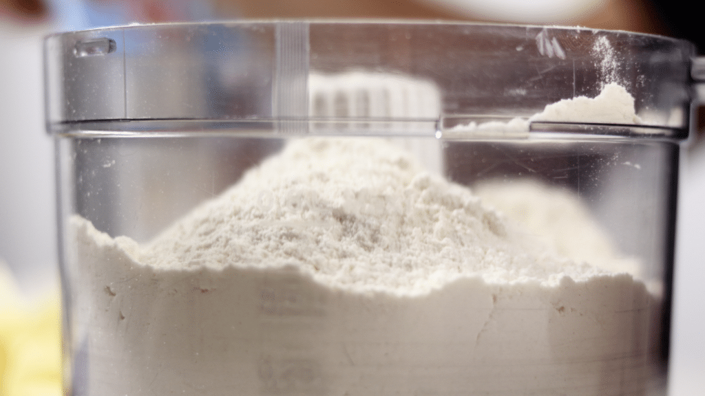 Flour in food processor