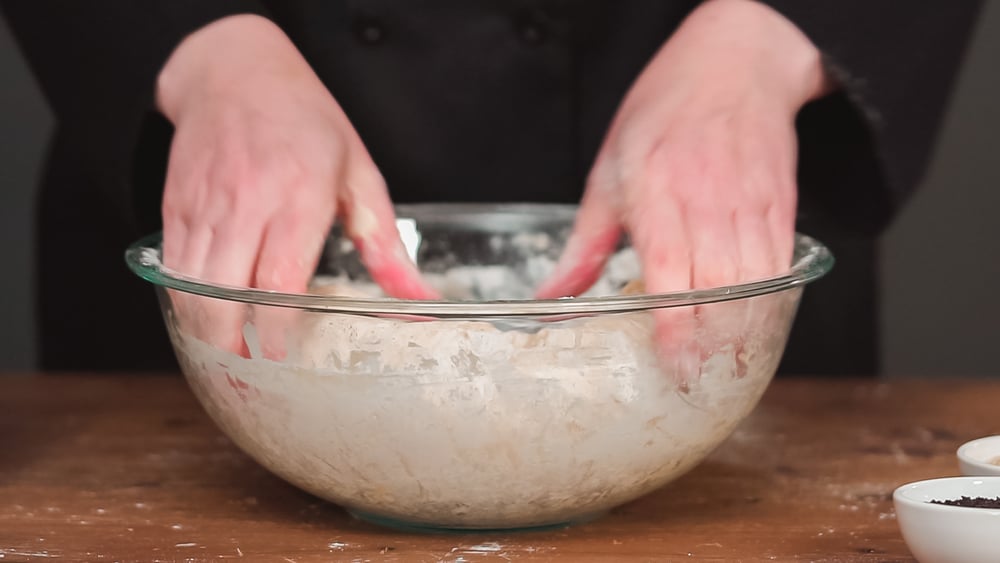 Mixing Piiza Dough by Hand