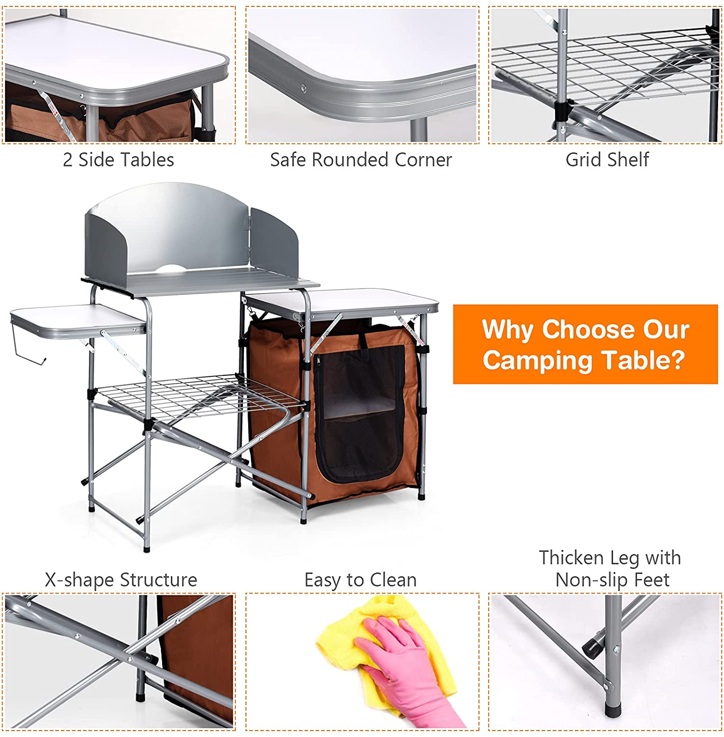 giantex folding table with no accessories