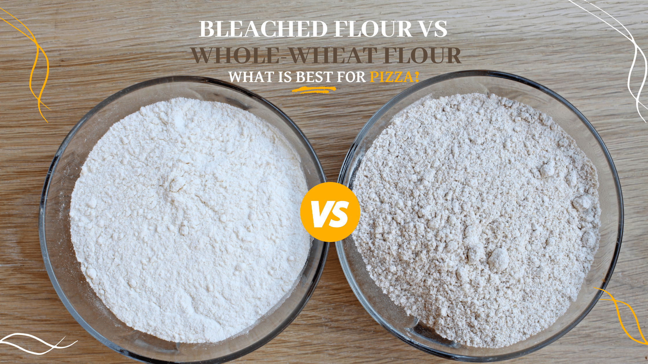 Bleached flour vs whole-wheat flour