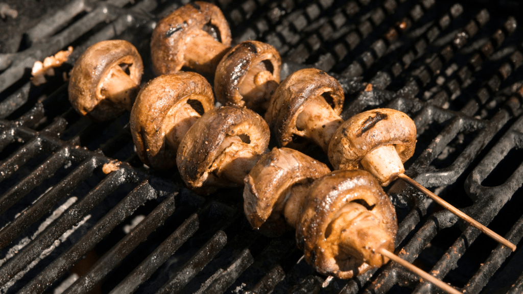 grilling mushrooms