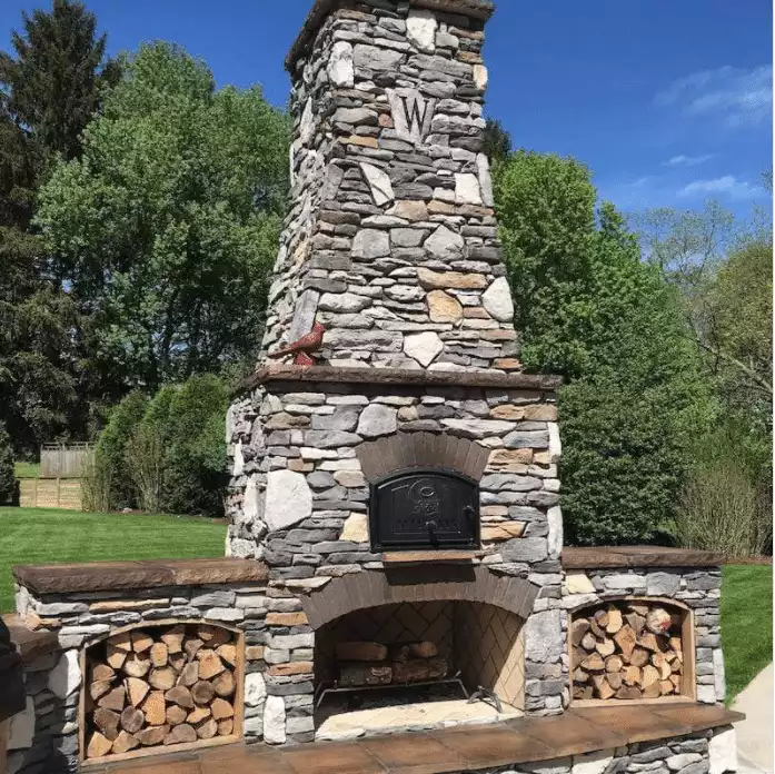 Round Grove Fiesta Fireplace With Pizza Oven Combo