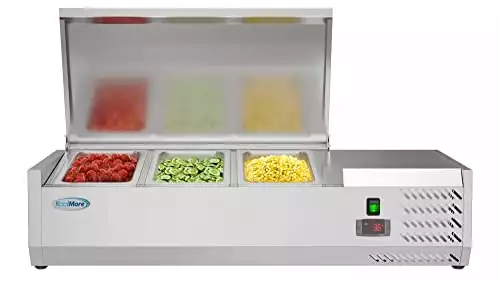 KoolMore Refrigerated Countertop Condiment Prep Station