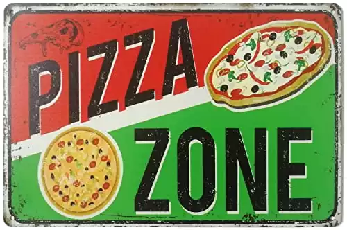 Pizza Zone Tin Sign