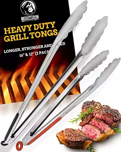 Grill Tongs for Cooking  - Heavy Duty