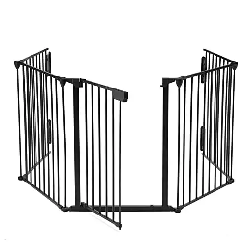 Wide Gate Metal Safety Playpen - Fireplace Fence