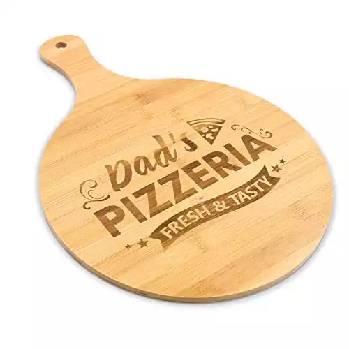 Bamboo Pizza Peel Laser Engraved Baking Gifts