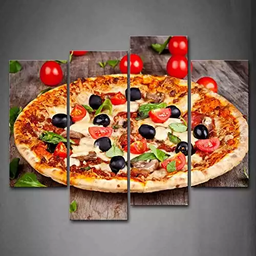 Pizza with Tomatoes  Wall Art Painting