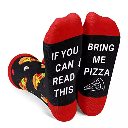 If You Can Read This Socks Funny Pizza Gifts Socks