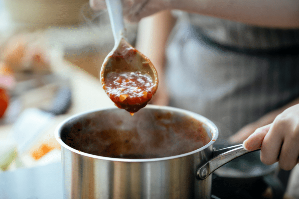Cooking Homemade Pizza Sauce